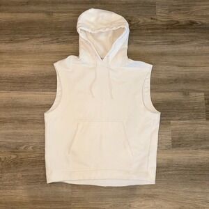 Athleta Retroplush Cocoon Hoodie Vest Magnolia White Womens Small Cozy